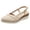 White, variant on Espadrilles Wedge Sandals for Women Slip on Closed Toe Shoes with Rhinestone Glitter Straps Stylish Everyday Comfortable Party Heels White Size 6