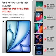 RTB-ZtotopCases for iPad Air 13 inch 2024 (M2)/ iPad Pro 12.9 Inch Case 3rd Gen 2018, Premium Leather Folio Cover with Auto Sleep/Wake, Supports iPad Pencil Charging, Black