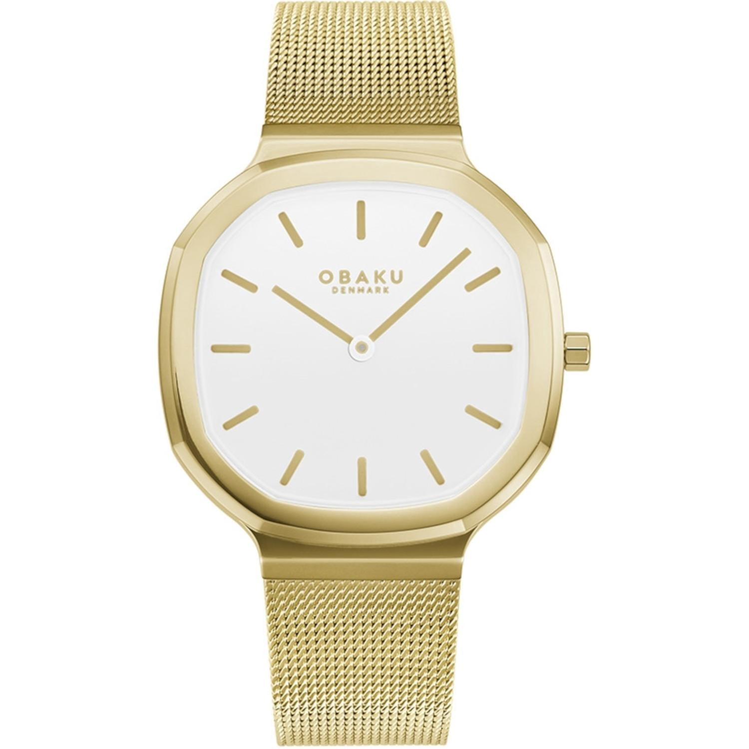 Reloj Obaku Denmark V253LXGWMG Oktant Lille Clásico Octagonal dorado 32 ...