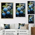 thumbnail image 4 of Designart "Indigo Impression Of Blue Blackberry I" Fruits Canvas Wall Art, 4 of 7