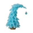 thumbnail image 4 of Small Christmas Tree 17.72In, Bendable Table Top Christmas Tree with Green Ball, Artificial Whimsical Decor for Home Office Holiday Party (Blue), 4 of 6