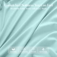thumbnail image 5 of Lux Decor Twin XL Bed Sheets - 4 Piece Ultra-Soft Microfiber Sheets Set, Deep Pocket Fitted Sheet, Flat Sheet & 2 Pillowcases, Breathable Hotel Luxury, OEKO-Tex Certified, Ice Blue, 5 of 10