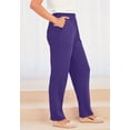 thumbnail image 2 of Roaman's Women's Plus Size Tall Plus Size Soft Knit Relaxed Pull-On Straight Leg Pant, 2 of 6