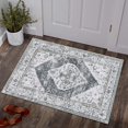 thumbnail image 1 of HAHDAXIA Boho Washable Rugs for Entryway - 2x3 Small Non-Slip Kitchen Rug Throw Lightweight Area Rugs for Bedroom Grey Print Oriental Distressed Bathroom Mat Floor Doormat Carpet for Laundry, 1 of 6