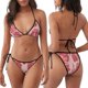 thumbnail image 3 of Fotbe Red Meat Traje de Baño para Mujer de Dos Piezas – Bikini Sexy de Tirantes Tipo Halter con Diseño Triangular, 3 of 6