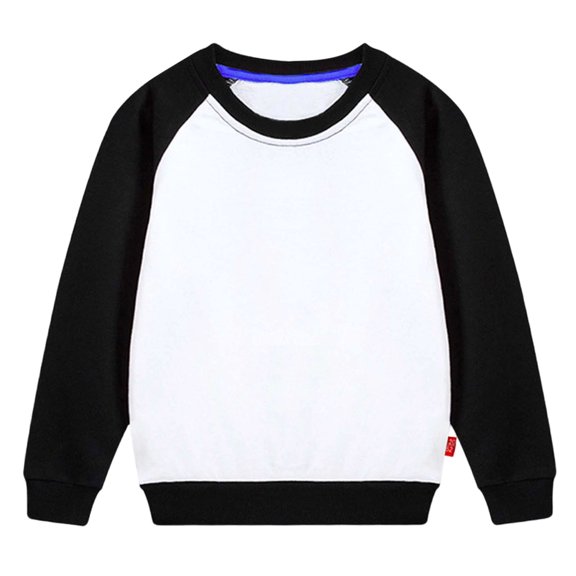 Mnyotv Cotton Raglan Long Sleeved T Shirt for Boys Girls Casual Basic Crewneck Sweatshirts Size 3-4Years