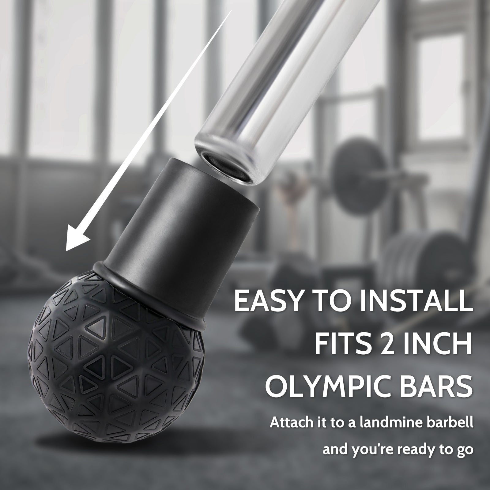XPRT Fitness Olympic Barbell Landmine Attachment – 360° Rotating T-Bar Platform, 2” Olympic Bar Compatible