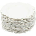 thumbnail image 6 of 13" Charger Plates Set of 24, Round Plastic Reef Plate Chargers, Plastic Ruffled Rim Decorative Plates, Lightweight Plates for Table Setting, Wedding Dinner Party Decoration (White), 6 of 18