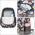 thumbnail image 4 of Pioneer Flower Floral Print Pattern 17" School Backpacks for Teens,Waterproof Oxford Fabric,S-Shape Padded Straps for School,Travel,Hiking,Camping, 4 of 5
