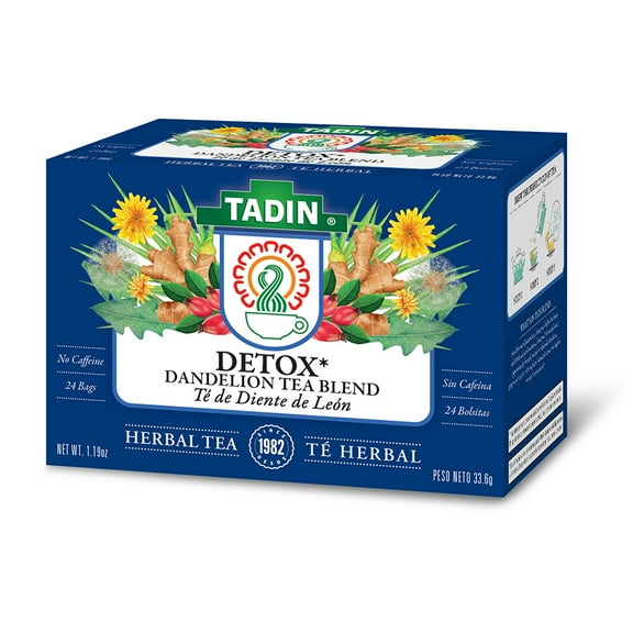 Tadin Dandelion Root Detox Tea Blend Immune and Liver Support 24 Count 1.19 oz