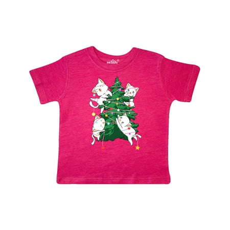 

Inktastic Kawaii Cats Christmas Tree Gift Toddler Boy or Toddler Girl T-Shirt