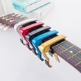 thumbnail image 4 of fashionhome Guitar Capo Streamlined Aluminum Guitar String Clip Clamp with Stainless Steel Spring Silicone Handle, Blue, 4 of 9