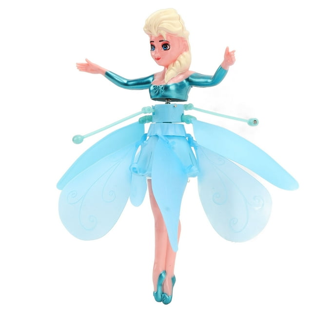 Juguete de princesa Hada voladora, muñeca de bailarinas del cielo ABS de inducción inteligente de 120mAh para niños y niñas, juegos al aire libre
