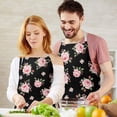 thumbnail image 3 of Pioneer Flower Floral Print Pattern Apron for Women and Men, Cotton Linen Waterproof with Pockets, Adjustable, 33x27 Inch for Kitchen, Gardening, BBQ, Salon, 3 of 6