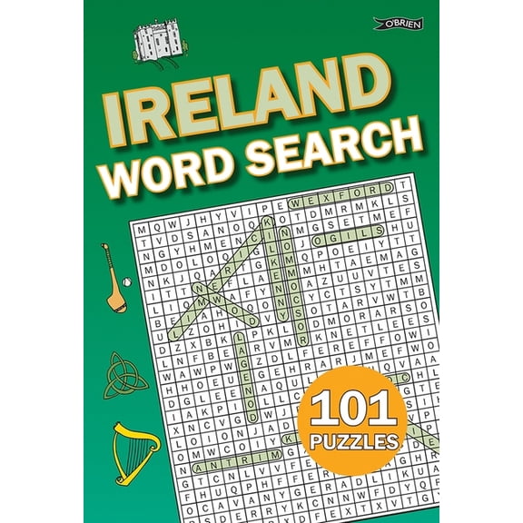 Ireland Word Search: 101 Puzzles, (Paperback)