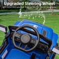 thumbnail image 3 of Lumiparty 12V Ride On Toy, Kids Ride On Truck Car with Remote Control, Steering Wheel Music, Kid Electric Vehicles with Led Lights, 2 Speeds, for Age 3-5, Blue, 3 of 7