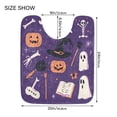 thumbnail image 5 of 2 Piece Soft Bathroom Rug Set Halloween Elements with Pumpkin Skull Bath Mat and U-Shaped Toilet Contour Rug (16"x24"+20"x24"), 5 of 7