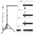 thumbnail image 3 of 10x6.5ft Heavy Duty Backdrop Stand Kit with Carry Bag for Photography, 3 of 6
