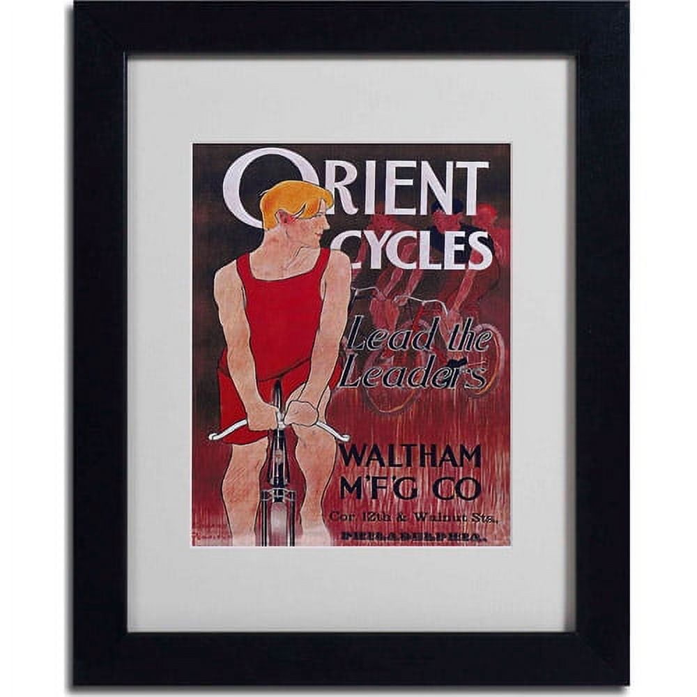 Trademark Fine Art "Bike 42" Matted Framed Art by Vintage Apple Collection, Black Frame
