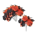 thumbnail image 4 of 5x Ramo de otoño para sala de estar, hojas artificiales para interior y exterior, longitud de 30 cm hoja ancha, 4 of 9