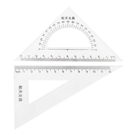 unique bargains students 3060 45 degree plastic triangle rulers