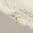thumbnail image 4 of Diamond Moon and Star Y-Necklace Femmes Or Jaune 14k, 4 of 4
