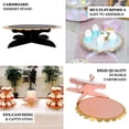 thumbnail image 4 of Efavormart 1 Tier - 13" Blush - Rose Gold Cardboard Cupcake Stand - Gold Scalloped Edge Mini Dessert Cake Holder, 4 of 11