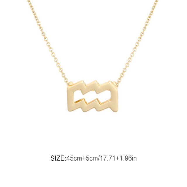 stanreset Constellation Theme Friendship Necklace Creative Comfortable Ins Exquisite Durable Rust-proof Lightweight Fashion Accessory Aquarius gold