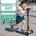 thumbnail image 2 of Luniquz Kick Scooter for Kids, Foldable Toddlers Scooter w/ LED 3 Wheels Lights, Anti-Slip Wide Deck, 3 Adjustable Height, Great Toy for Girls Outdoor Fun, Gifts for Boys Ages 3-12, 5.73lb Black, 2 of 9