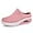 Pink, variant on Women Mules Platfom Knit Open Back Sneakers Outdoor Slides Sandals Non-Slip Lightweight Walking Shoes