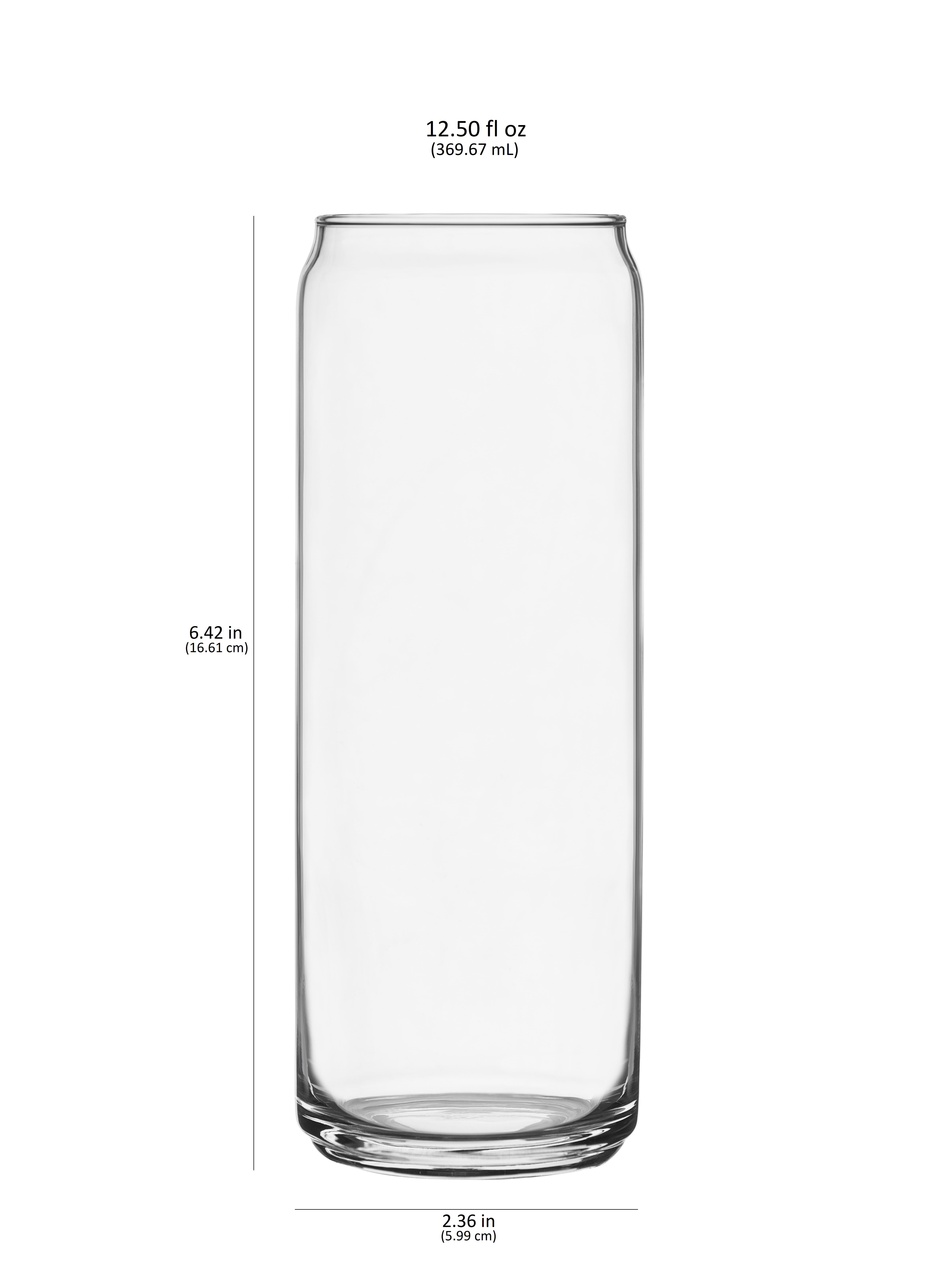 Mainstays Slim Beer 12.5oz Can Glasses (Set of 6)