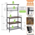 thumbnail image 3 of Mueble de cocina con almacenamiento de 3 capas Gabinet organizador de almacenamiento, Marrón FurnitureR hogar, 3 of 7