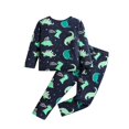 thumbnail image 1 of Odeerbi 2-8 Años Niños Pijamas Que Brillan En La Oscuridad Conjuntos Luminosos de Dinosaurio Tops de Manga Larga Pantalones Conjunto de Pijama de Dos Piezas Noctilucente Deportivo, 1 of 9