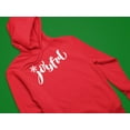 thumbnail image 5 of Old Glory Mens Christmas Joyful Script Snowflake Long Sleeve Hoodie, 5 of 6