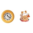 thumbnail image 1 of Reloj de pared analógico silencioso y contemporáneo con forma de gato para cocina, comedor, dormitorio, oficina, decoración infantil para el hogar, re, 1 of 8