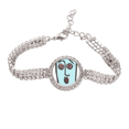 thumbnail image 1 of dizzy abstract face sketch Pulsera de tobillera de cadena de tenis, joyería de diamantes, 1 of 3
