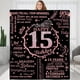 thumbnail image 1 of LHSHID 15th Birthday Blanket Gifts for Girls Happy 15th Birthday Gift Ideas for Her 15 Year Old Gifts for Daughter Sister Bestie Personalized Flannel Fleece Soft Throw Blanket 60"x80", 1 of 8