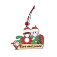 thumbnail image 2 of Xihbxyly Adorno Navideño Personalizado, Colgante de Madera con Máscara de Muñeco de Nieve, Diseño Colorido y Brillante, Ideal para Árbol de Navidad, Regalo Familiar, 7 X 10 Cm, Edición 2020, 2 of 2