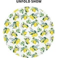 thumbnail image 2 of Floral Lemon Tablecloth Round 60" Watercolor Yellow Lemonade Summer Tablecloth Waterproof Wrinkle Free Tablecloth Kitchen Circle Table Cloth Cover Mat for Party Dinning Tabletop Wedding Home Decor, 2 of 5