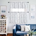 thumbnail image 2 of Blue Coral Coastal Kitchen Curtains Sets for Windows 24 Inch Length, Vintage Starfish Conch Nautical Rod Pocket Window Treatments Tier Curtains and Valances Set for Bedroom/Bathroom, 2 of 8