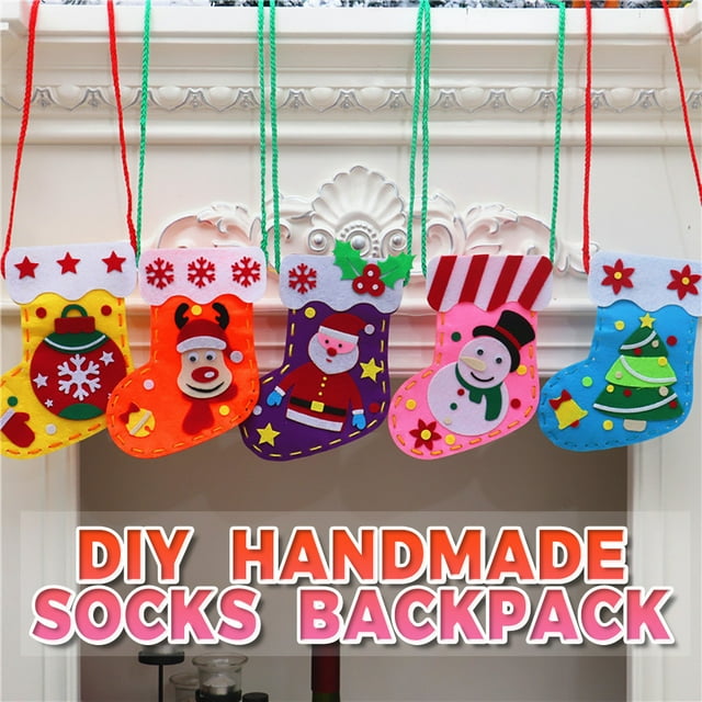 onlyliua Ofertas Del Día Liquidación Prime Mochila con Calcetines Navideños Diy Bolsa de Regalo Pequeña Bolsa de Regalo Premio Calcetines Navideños