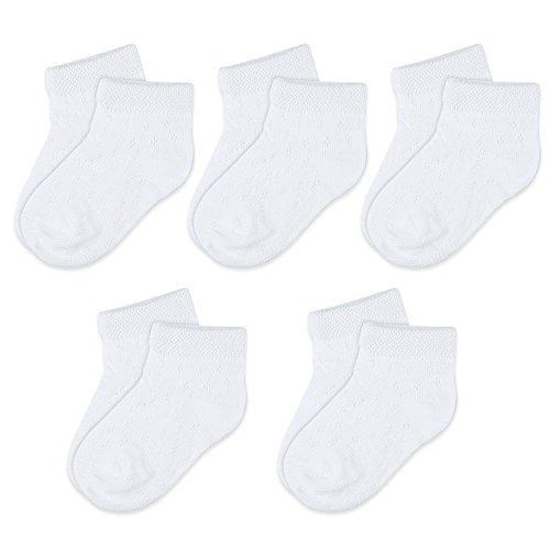 OLABB - OLABB Baby White Socks No Show Thin for Summer Ankle Socks 5 ...