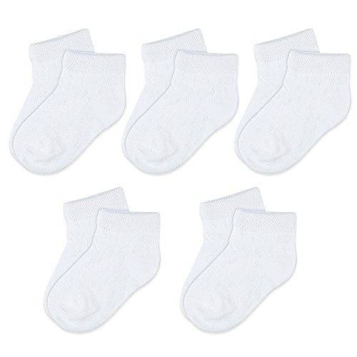 OLABB OLABB Baby White Socks No Show Thin for Summer Ankle Socks 5