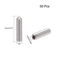 thumbnail image 2 of 50 Pcs M3x12mm Internal Hex Socket Set Grub Screws Cone Point 304 Stainless Steel Screw, 2 of 3