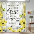 Inspirational Quote Shower Curtain, I Can Do Everything Through Him Who