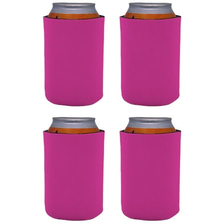 

Blank Soft Foam Collapsible Can Coolie (Hot Pink 4 Pack)