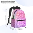thumbnail image 5 of Gukieu Colorful Glitters Print Backpack, Waterproof Backpack with Adjustable Shoulder Straps, Suitable for Campus, Business, Travel, Unisex, 5 of 6