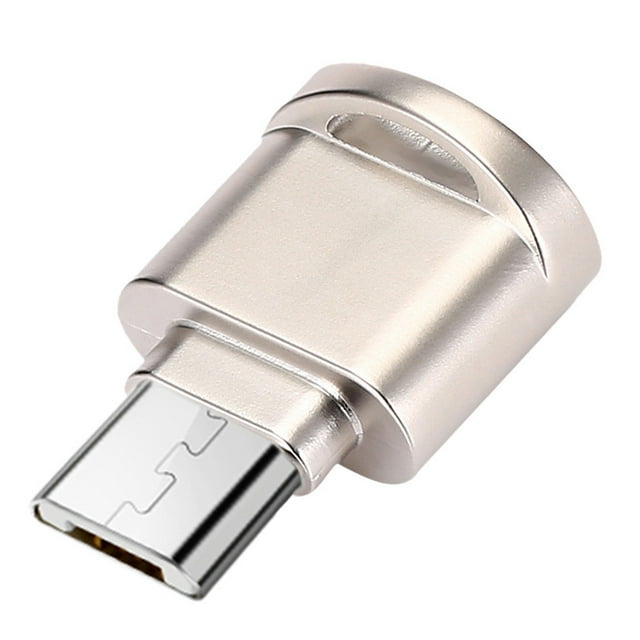 Lecteur de Carte TF Mini en Alliage de Zinc pour Portable Téléphone Adaptateur OTG Portable Prise Micro USB Lecteur de Carte Mémoire