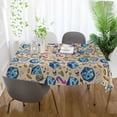 thumbnail image 3 of Yayeee Tablecloths 60" x 108" Rectangle Wrinkle Resistant Party Table Cover, Blue Dice Pattern, 3 of 8