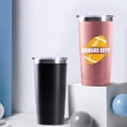thumbnail image 4 of Kansas City Cup with Lids and Straws Insulated Stainless Steel Tumbler Travel Coffee Mug Football Gifts 20 Oz, 4 of 6